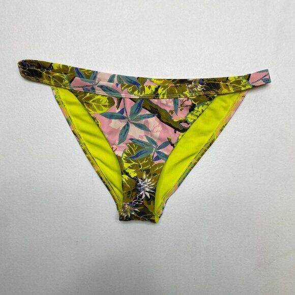 TOPSHOP IDOL PINK TROPICAL TANGA BIKINI BOTTOMS - Picture 3 of 7